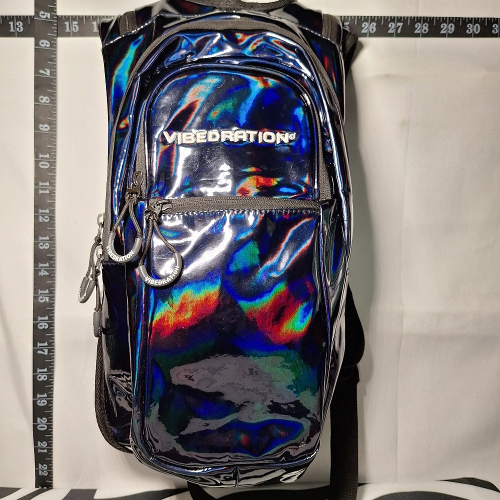 Vibedration Hydration Backpack w/o bladder - Holographic - Black - Used